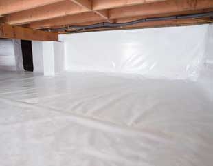 Crawl space sealed with CleanSpace
