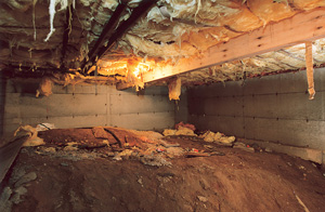Before view of dirt Crawl Space in Salt Lake City