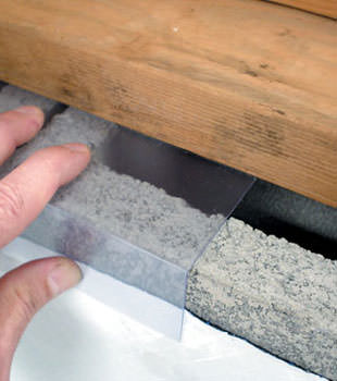 Block wall clear covering for wet crawl spaces in Layton