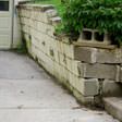 a collapsing retaining wall in Saratoga Springs
