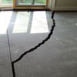 a huge crack in a concrete slab floor in Park City