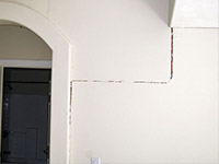 Drywall cracking due to foundation settlement in South Jordan