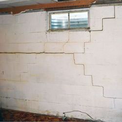 Bowing foundation walls in danger of failure in Vernal