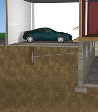 A street creep repair system implementing foundation wall anchors in a Pleasant Grove home.