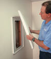 Salt Lake City installation of wall anchor plate covers for a finished basement