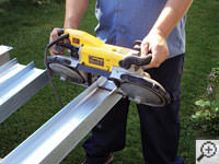 Cutting the wall brace system for an i-beam foundation repair in Clearfield