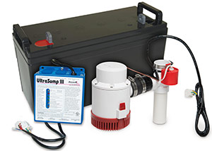 a battery backup sump pump system in Saint George