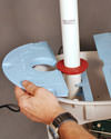 An airtight sump pump lid later installed in Saratoga Springs