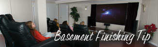 a waterproofed basement that has been finished into a family room in West Jordan