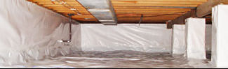 an encapsulated crawl space system in Tooele
