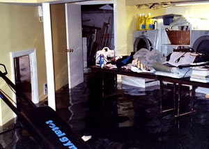 A laundry room flood in Bountiful, with several feet of water flooded in.