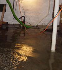 Several feet of floodwaters in a Payson basement
