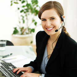 A disaster restoration customer service expert in Draper manning the phones