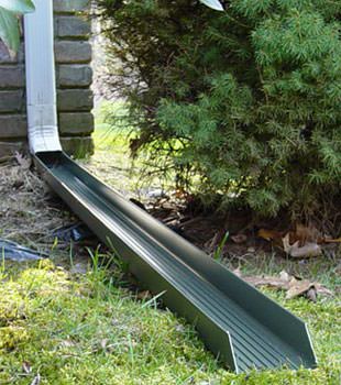 Gutter downspout extension installed in Springville