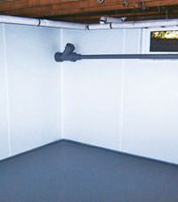 Plastic basement wall panels installed in a Orem, Utah home